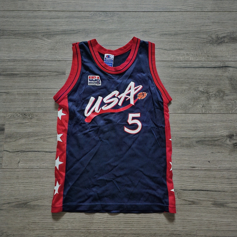 Vintage Champion Team USA Jason Kidd Youth Size Medium 10-12
